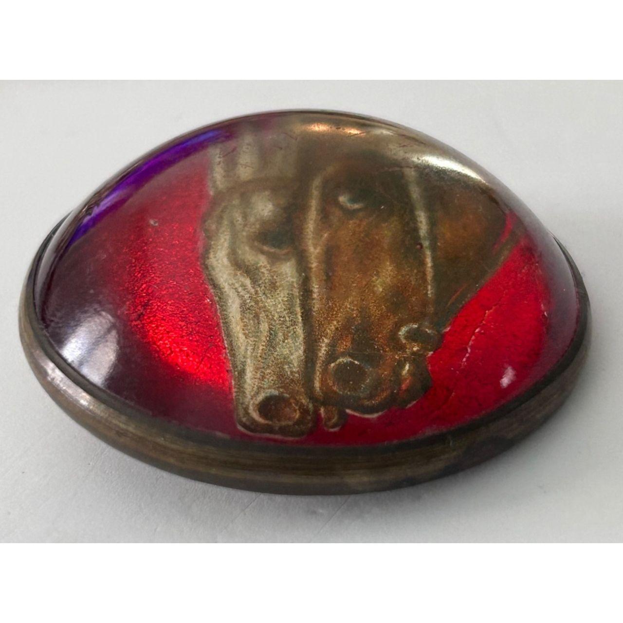 Source Unknown Women's Brooch - Red/Multi – Antiq… - image 2