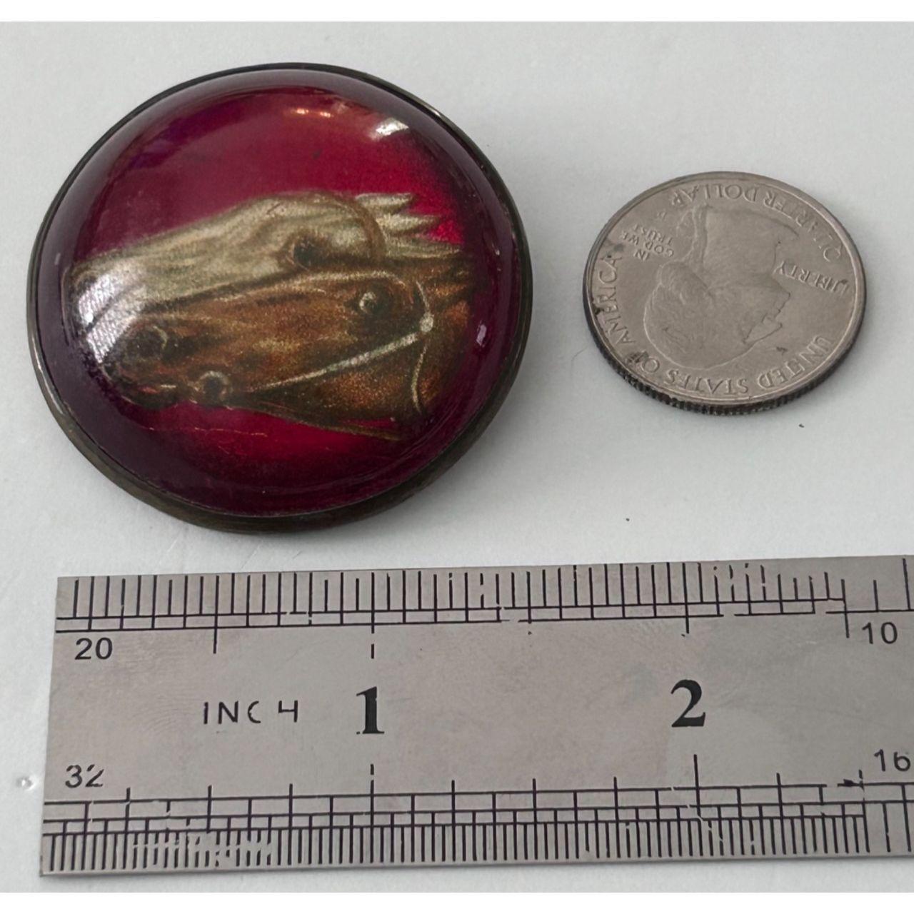 Source Unknown Women's Brooch - Red/Multi – Antiq… - image 3