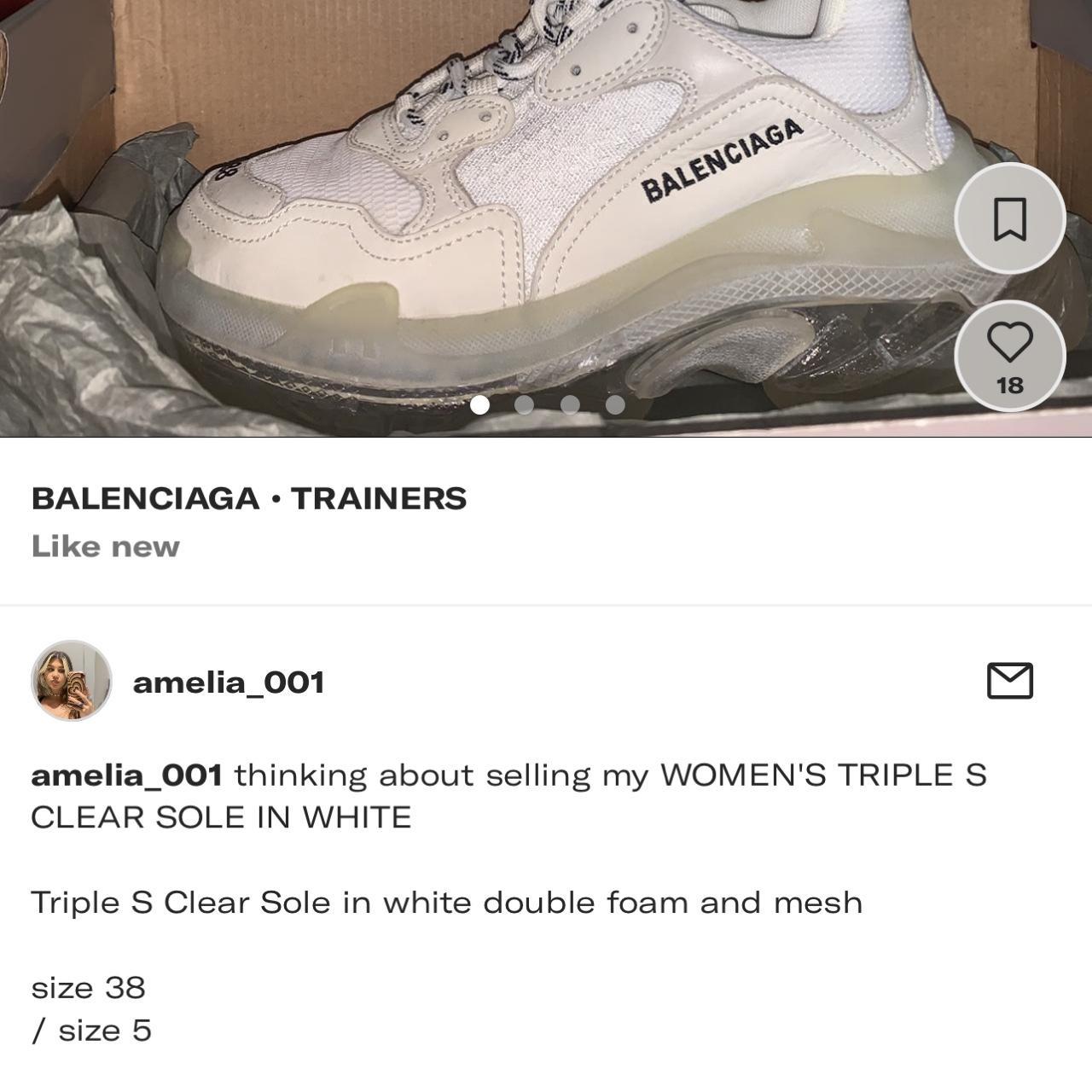 Balenciaga triple s sale clear sole replica