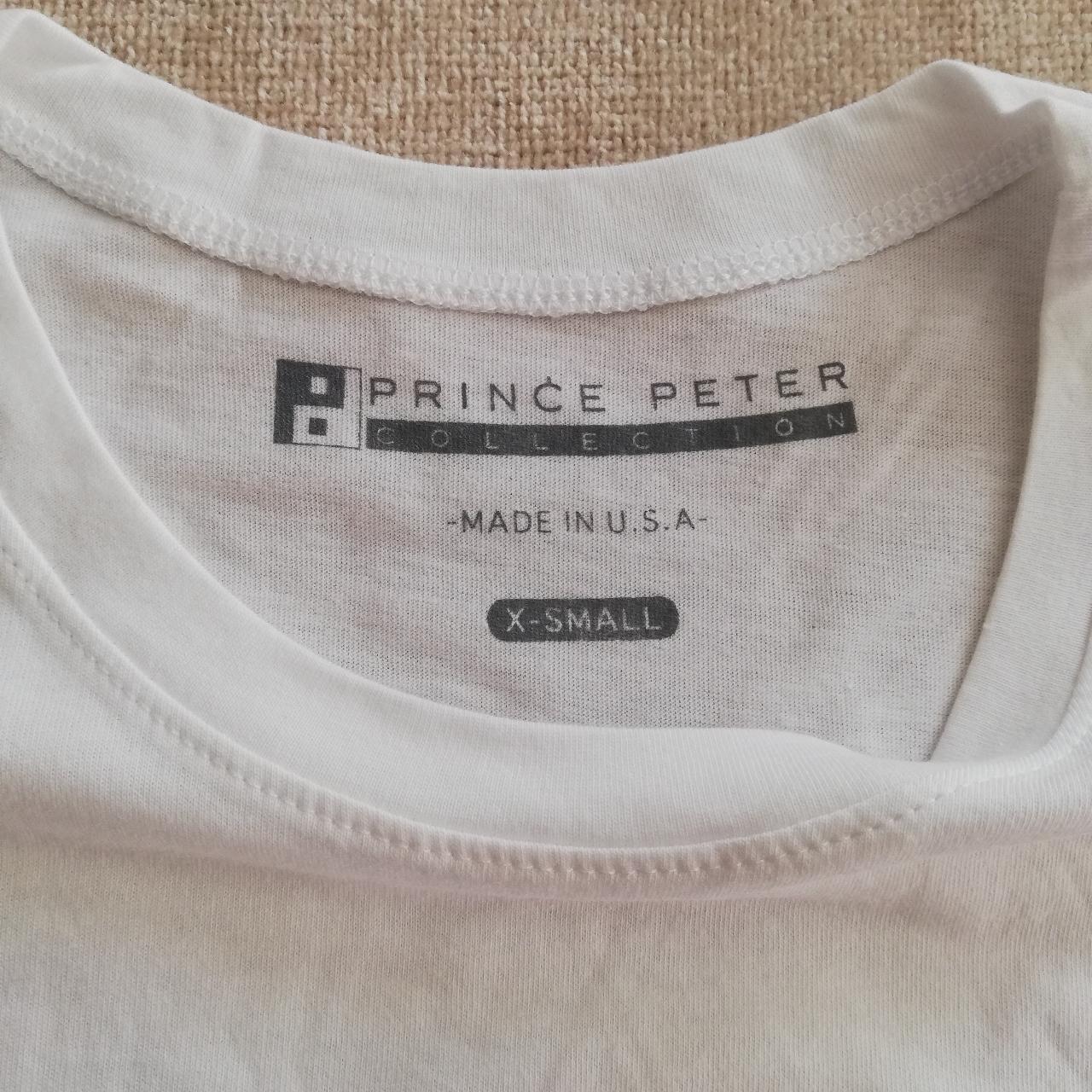 大得価在庫 プリンス Prince Peter Womens White Graphic Cotton