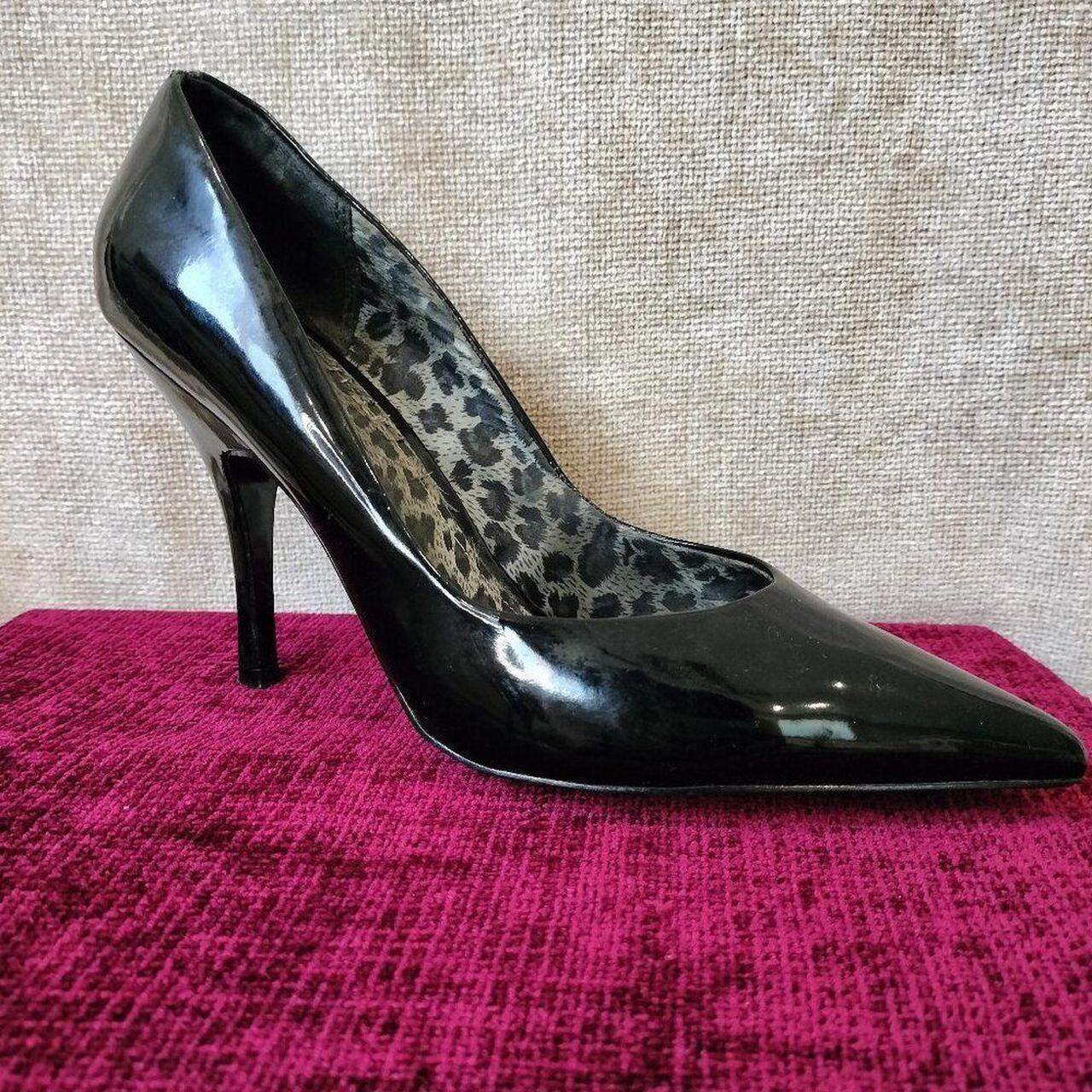 Aldo Black Glossy Patent Leather Pumps Size 7 Heel. Depop