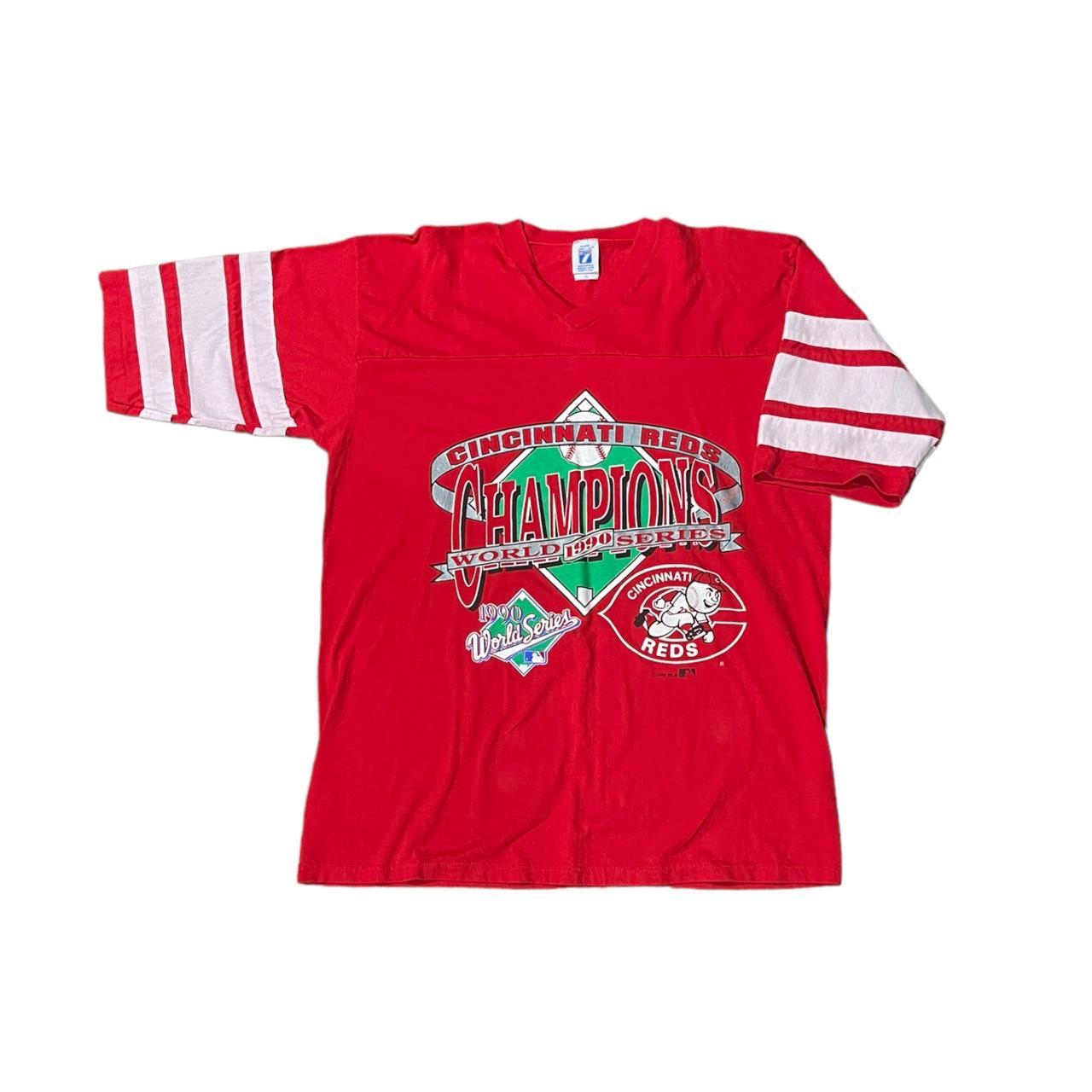 1990 Logo 7 Cincinnati Reds World Series Champions - Depop