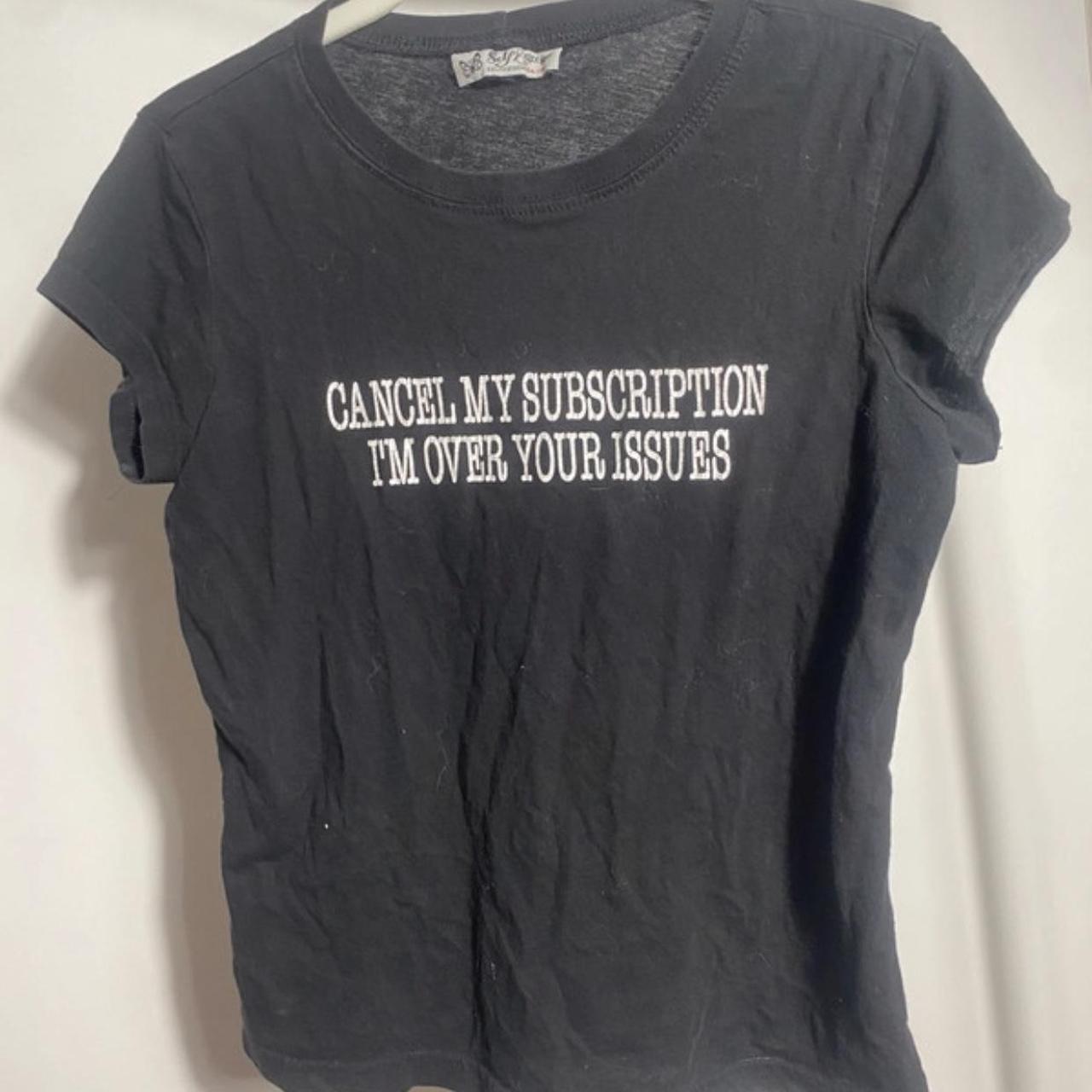 Over your issues self esteem baby tee size small - Depop