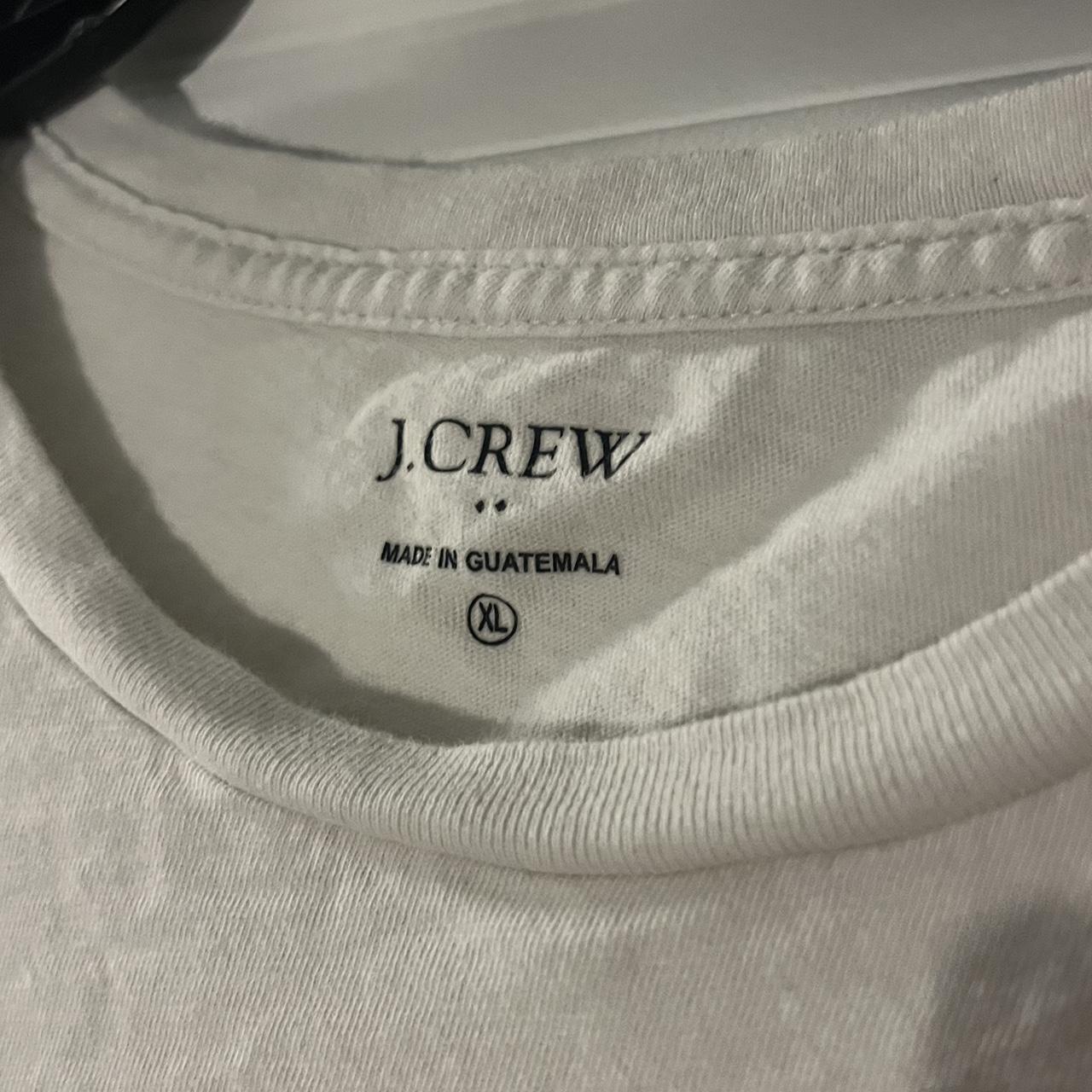 j crew men's white t shirt