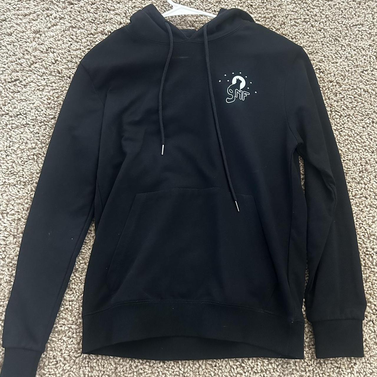 georgenotfound night time hoodie, size small, long