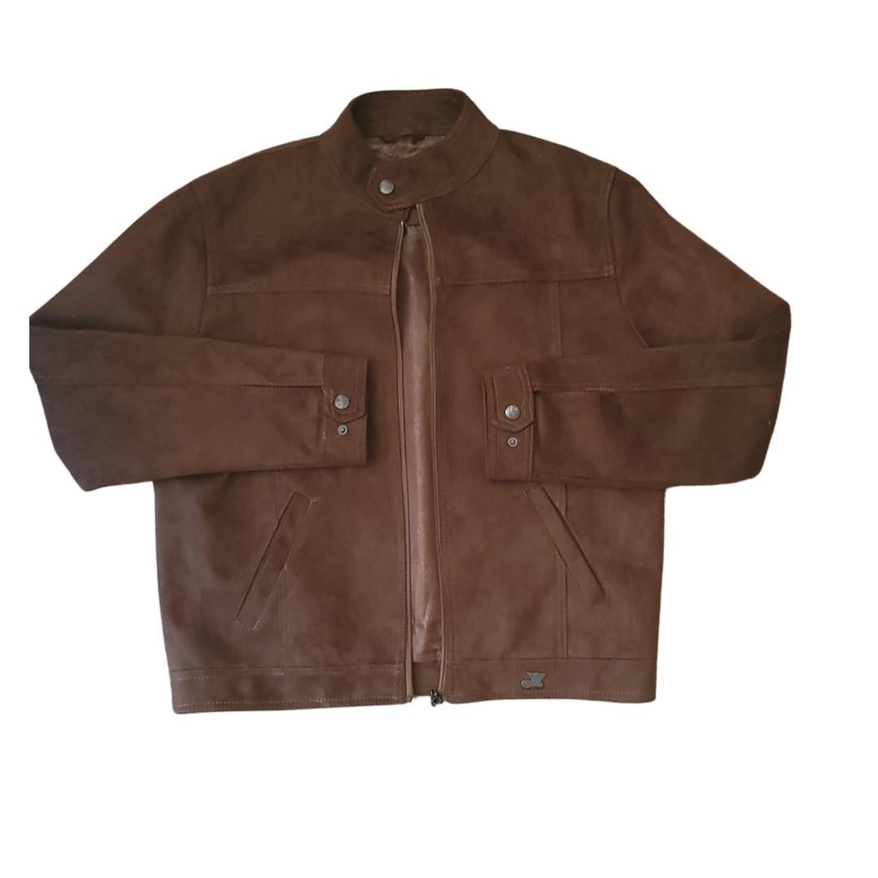 armani leather jacket y2k 八の字 Vintage Armani Black Leather Jacket This Armani | Depop