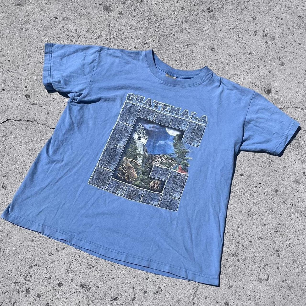 Blue Guatemala Tourist T-Shirt Men’s size Large... - Depop