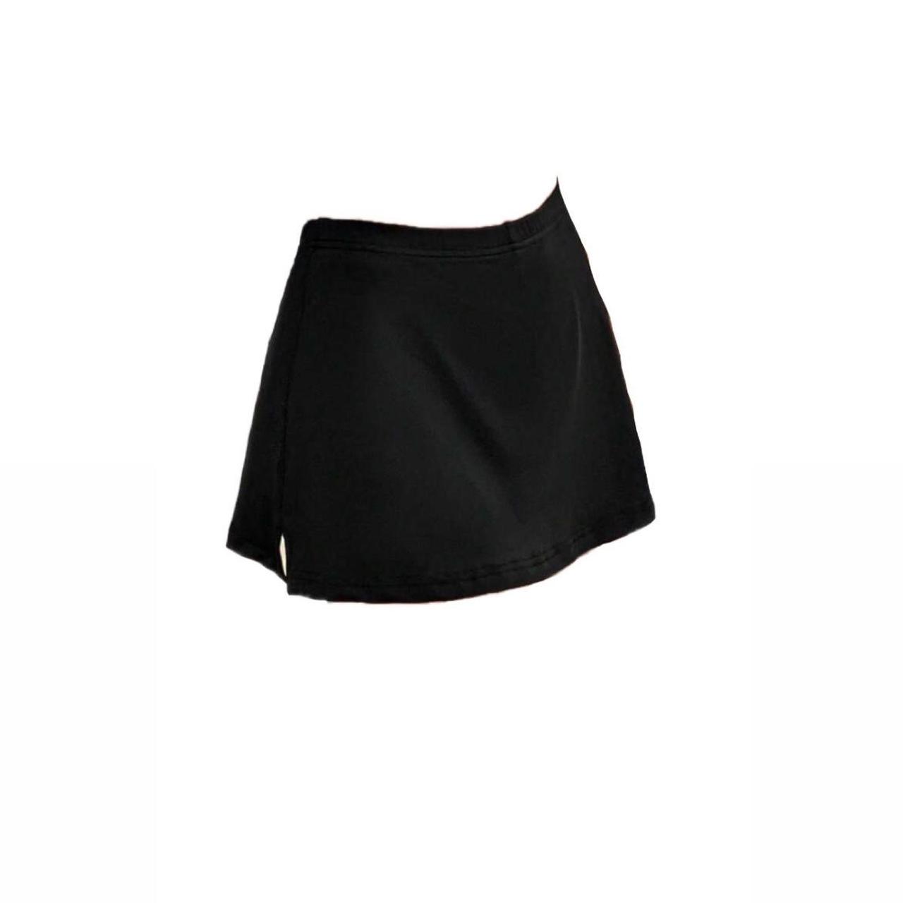 Shein black mini skirt with slit. Size US... - Depop