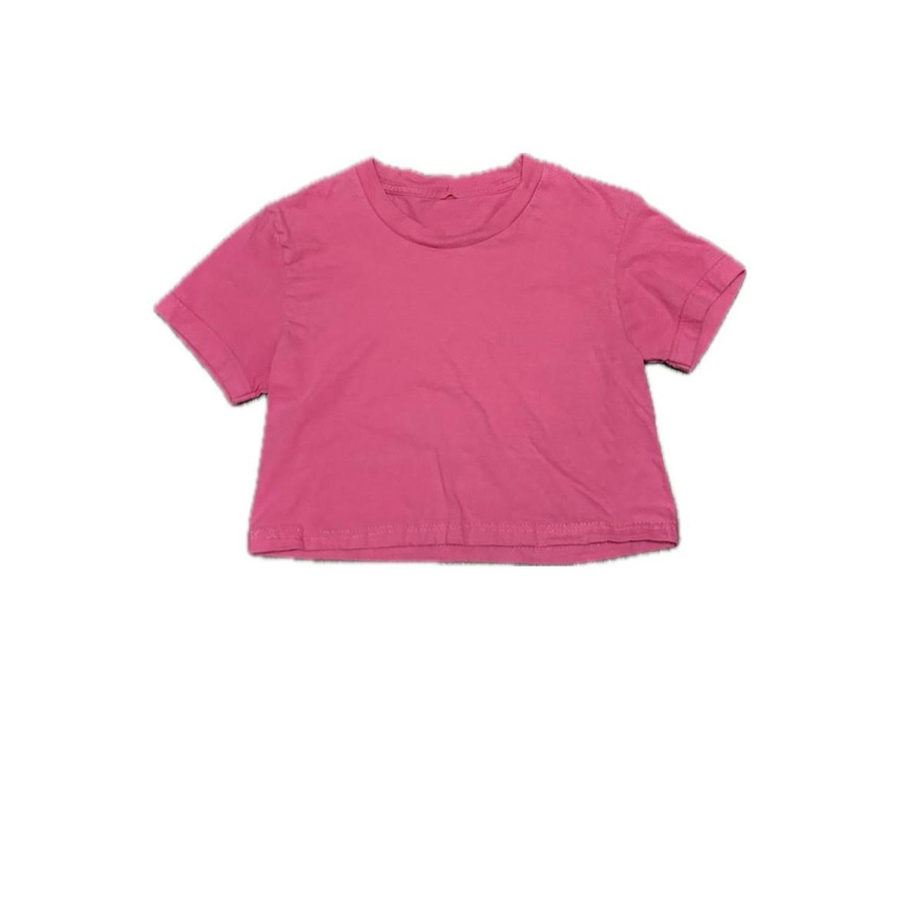 Pink baby tee. No tag. Fits US XS/S #Pink #Babytee... - Depop