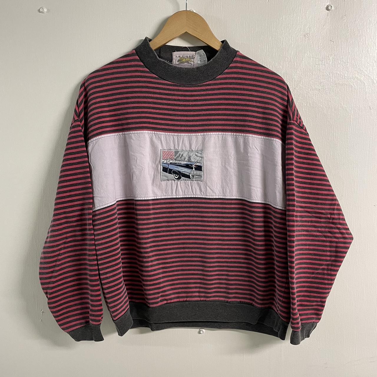 Vintage late 80’s early 90’s striped Cadillac... - Depop