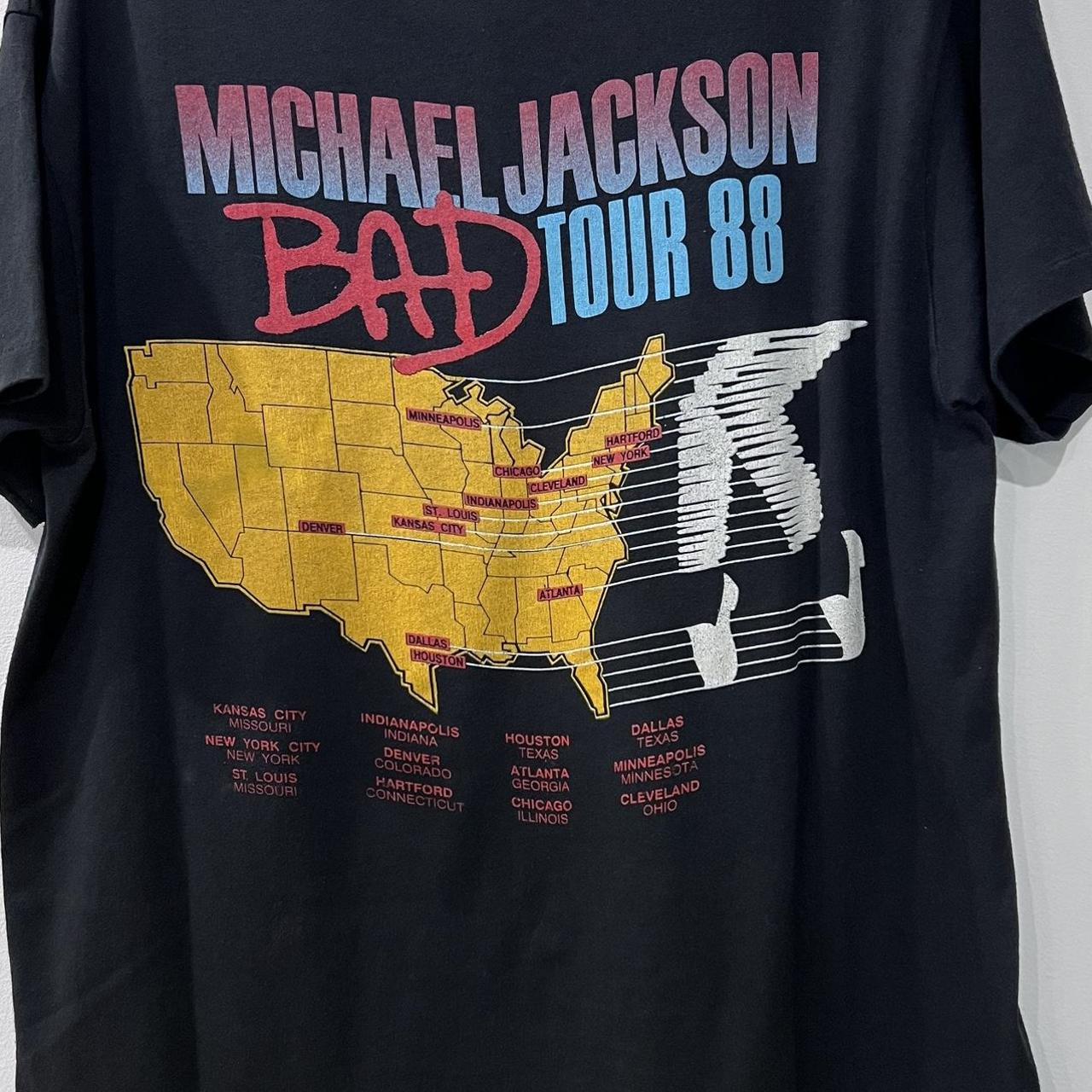 Vintage 1988 Michael Jackson Bad Tour T Shirt Single Stitch Size XL NEW