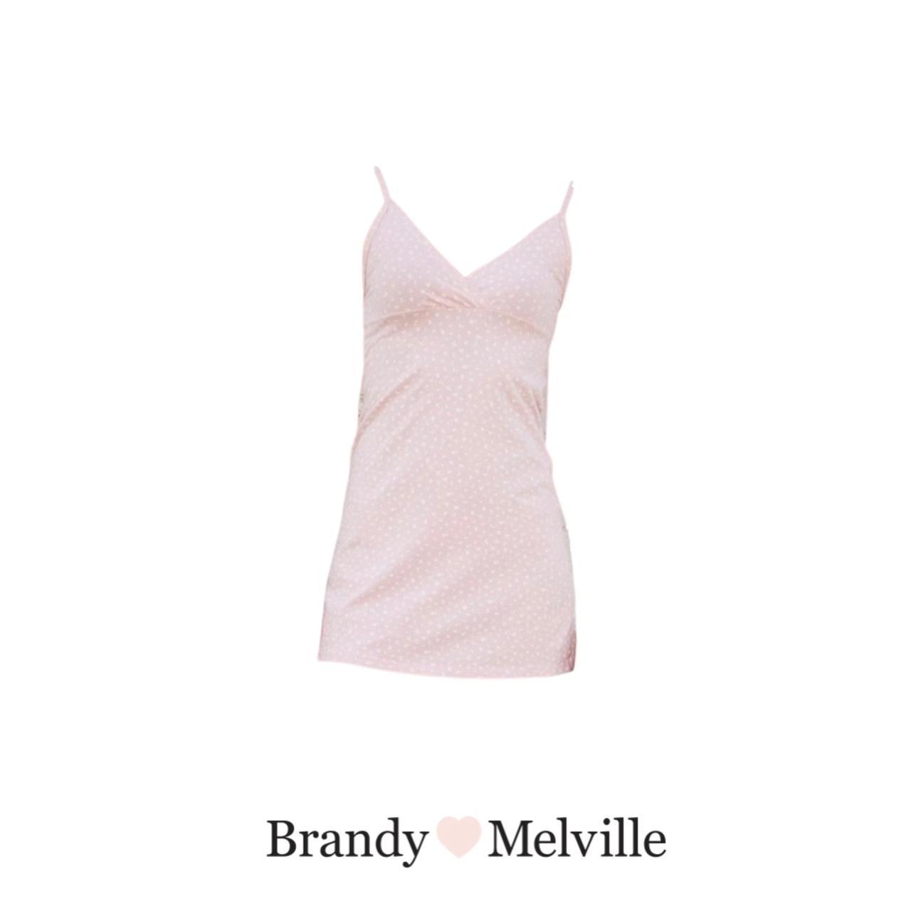 brandy melville amara floral dress in baby pink... Depop