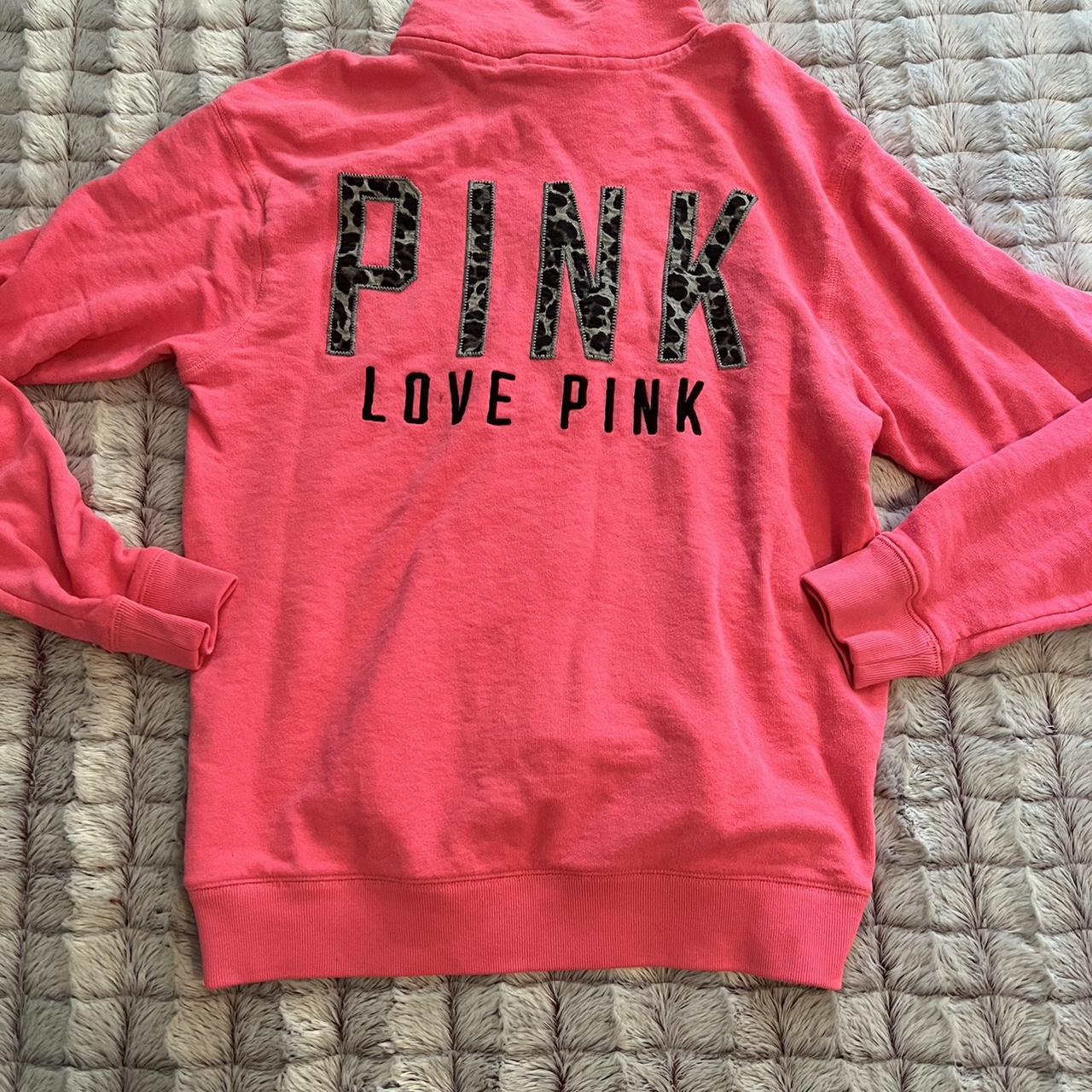 PINK Victoria's Secret Cheetah Print Quarter Zip - Depop