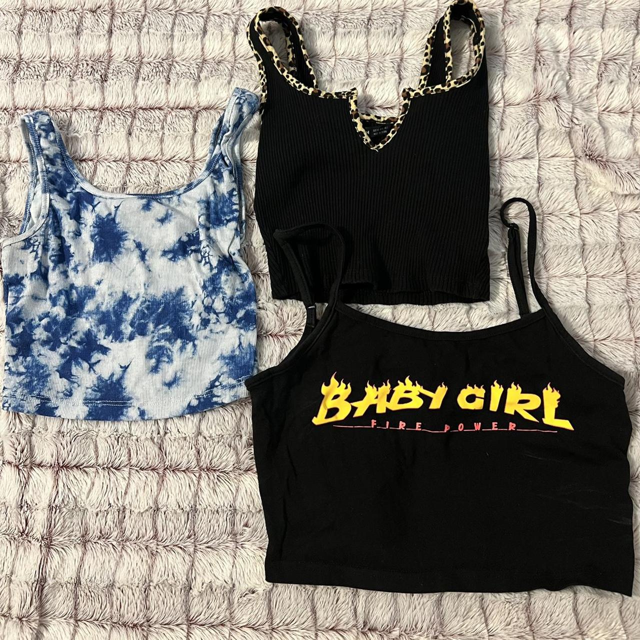 Blue cheetah-tank - Depop