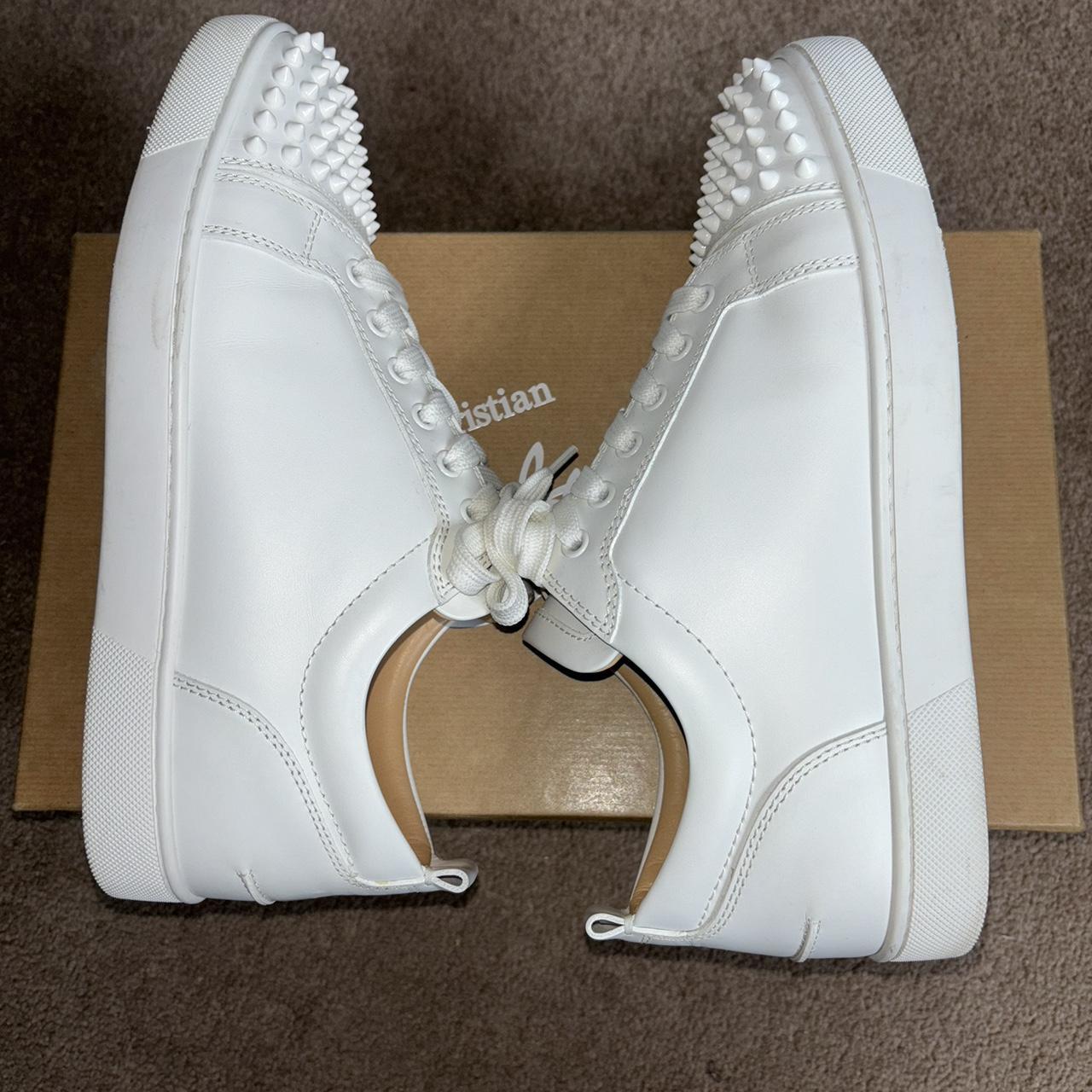 スニーカー Louboutin Louboutin Sneakers Men Leather White/Jacaranda Fun Louis Junior - Sneakers - Smooth calf leather - White