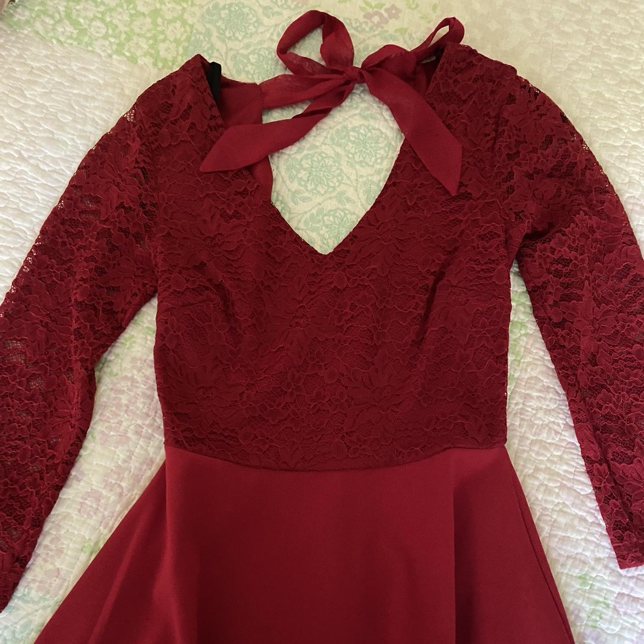 B darlin burgundy sales dress