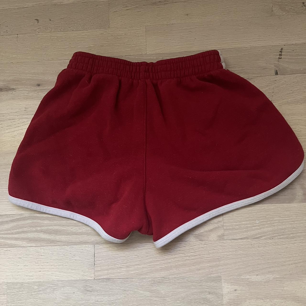 BRANDY MELVILLE Women's Track Shorts Red & White