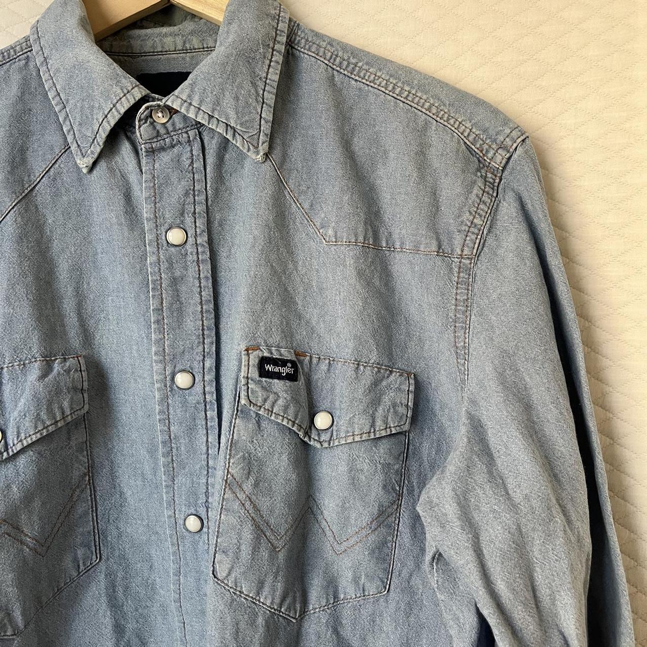 Wrangler Men's Blue Shirt | Depop