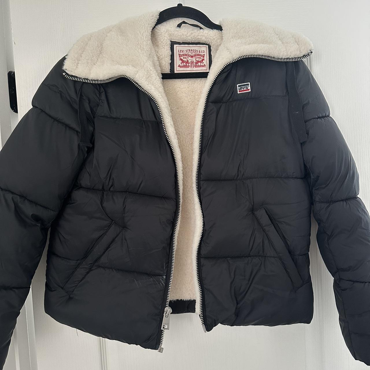 Levi Sherpa lined puffer jacket - Depop