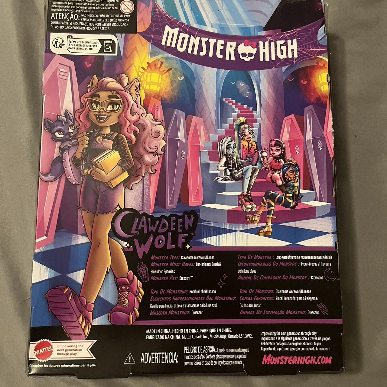 Monster High Doll Clawdeen Wolf With Pet Crescent Generation 3