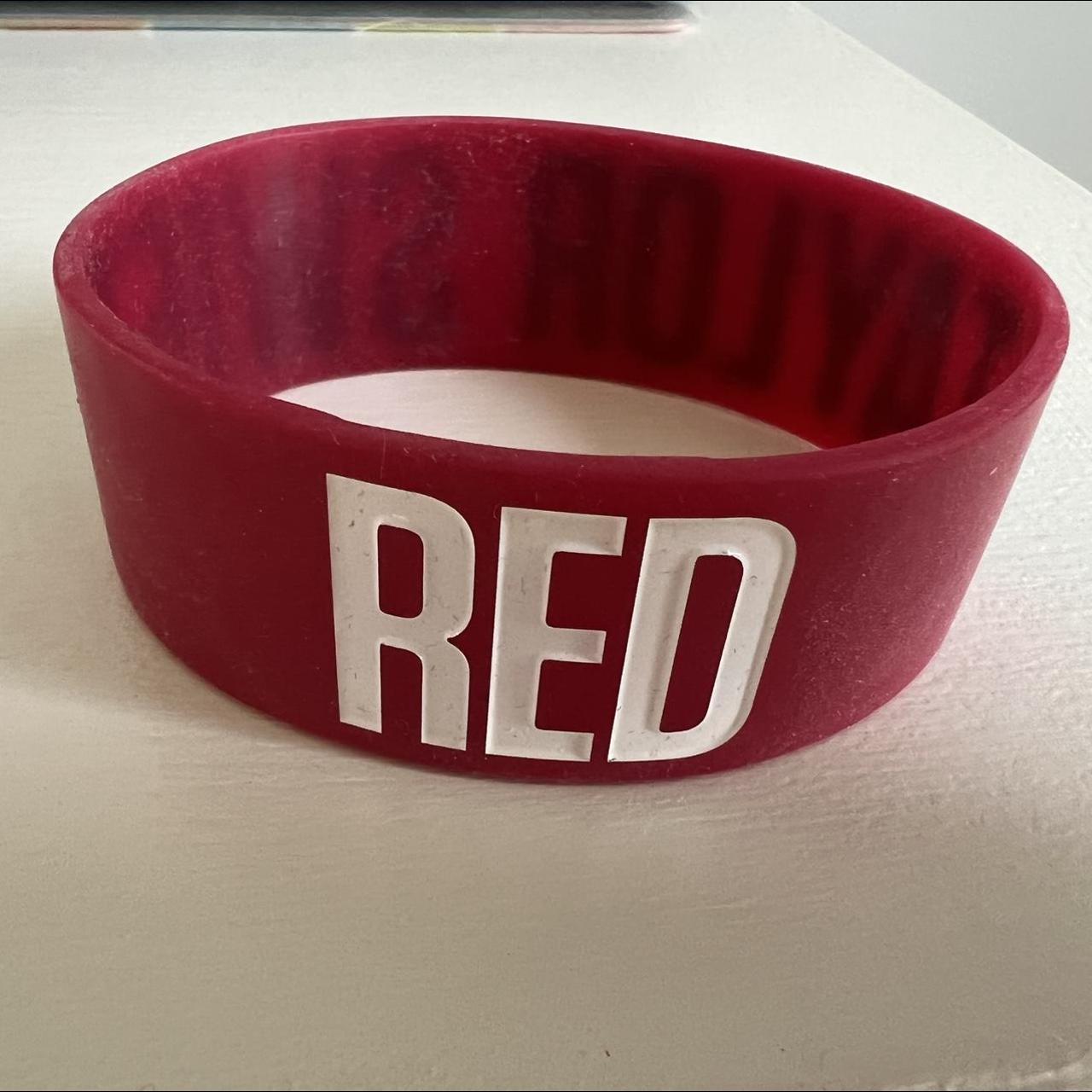 Taylor Swift RED Tour Rubber Bracelet Great | Depop