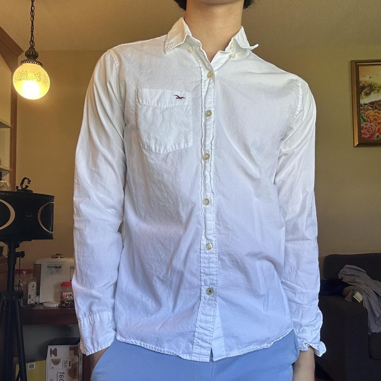 Hollister white button down shirt best sale