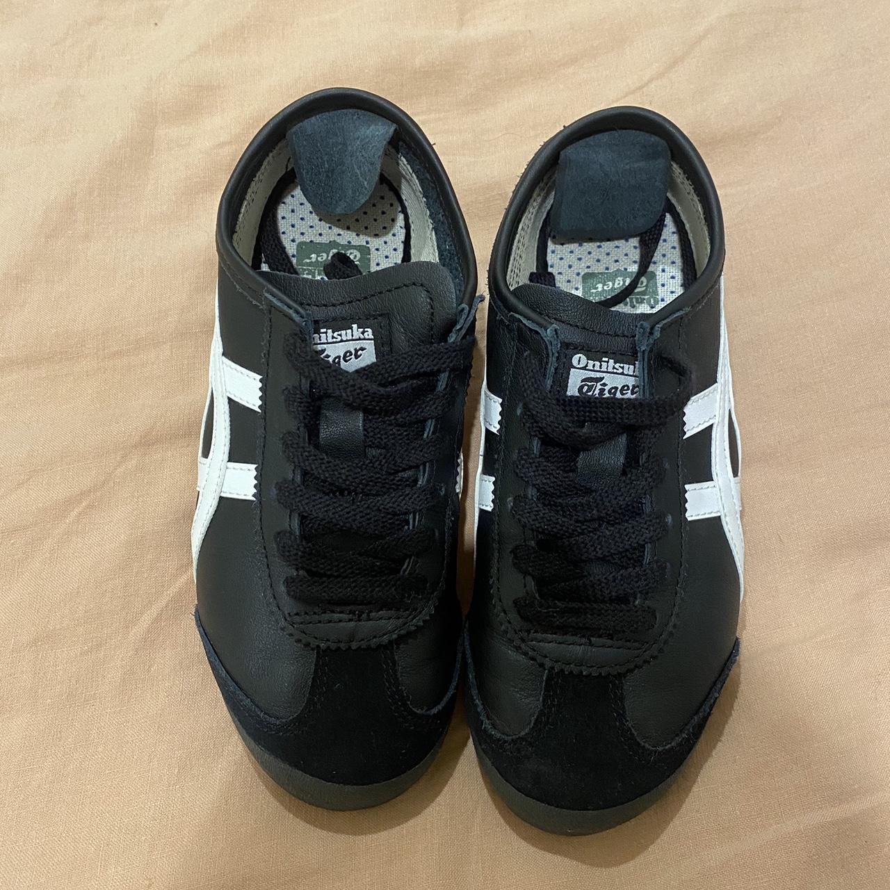 Onitsuka Tiger Mexico 66 Black leather men’s 4... - Depop