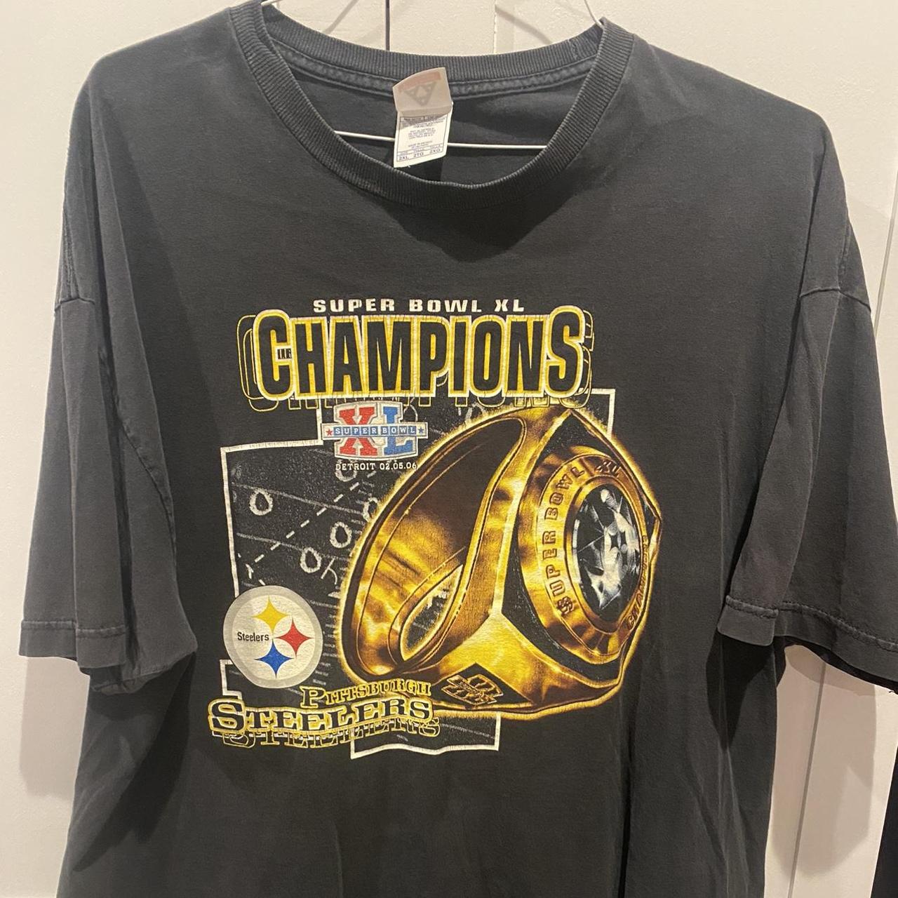 Vintage 2006 NFL Pittsburgh Steelers Super Bowl XL Champions Graphic T Shirt