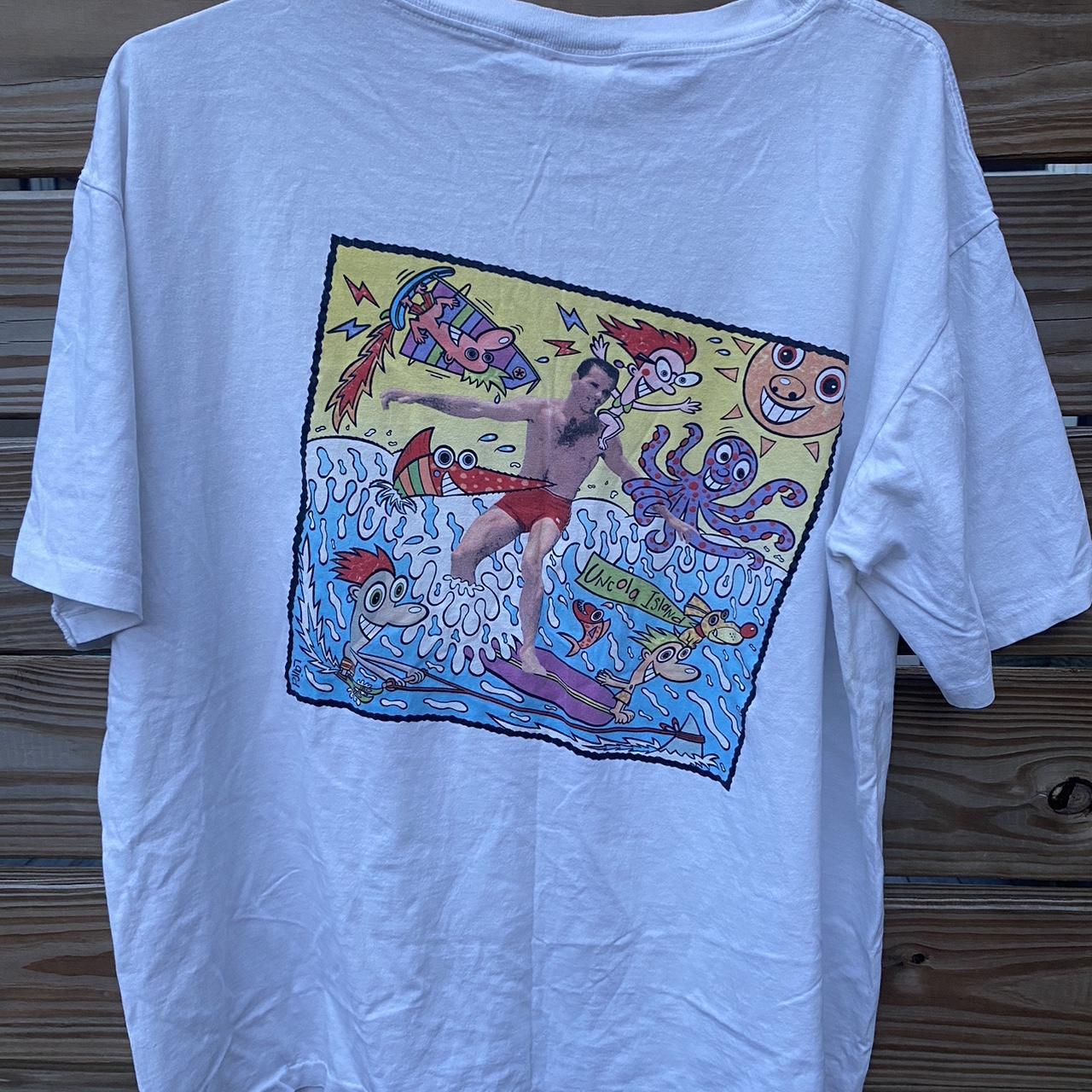 Vintage 90s 7UP White Promo Tee T Shirt Size Large... - Depop