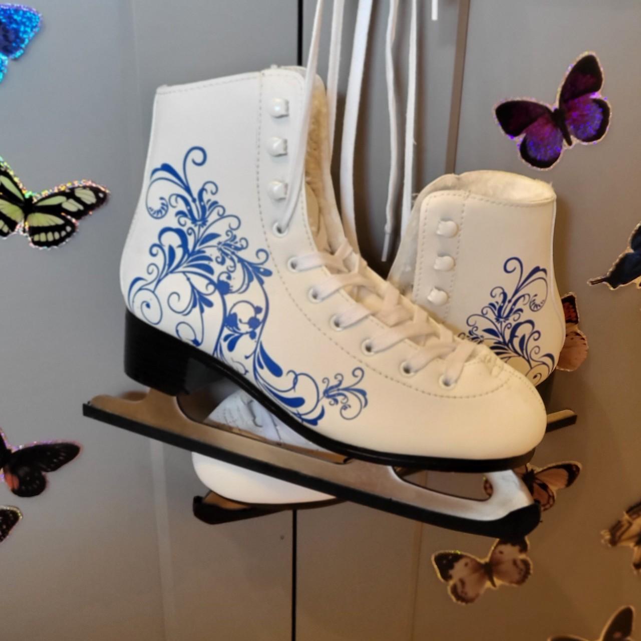 Ice skates ⛸️ ️ Cute ice skates with flourish print... - Depop