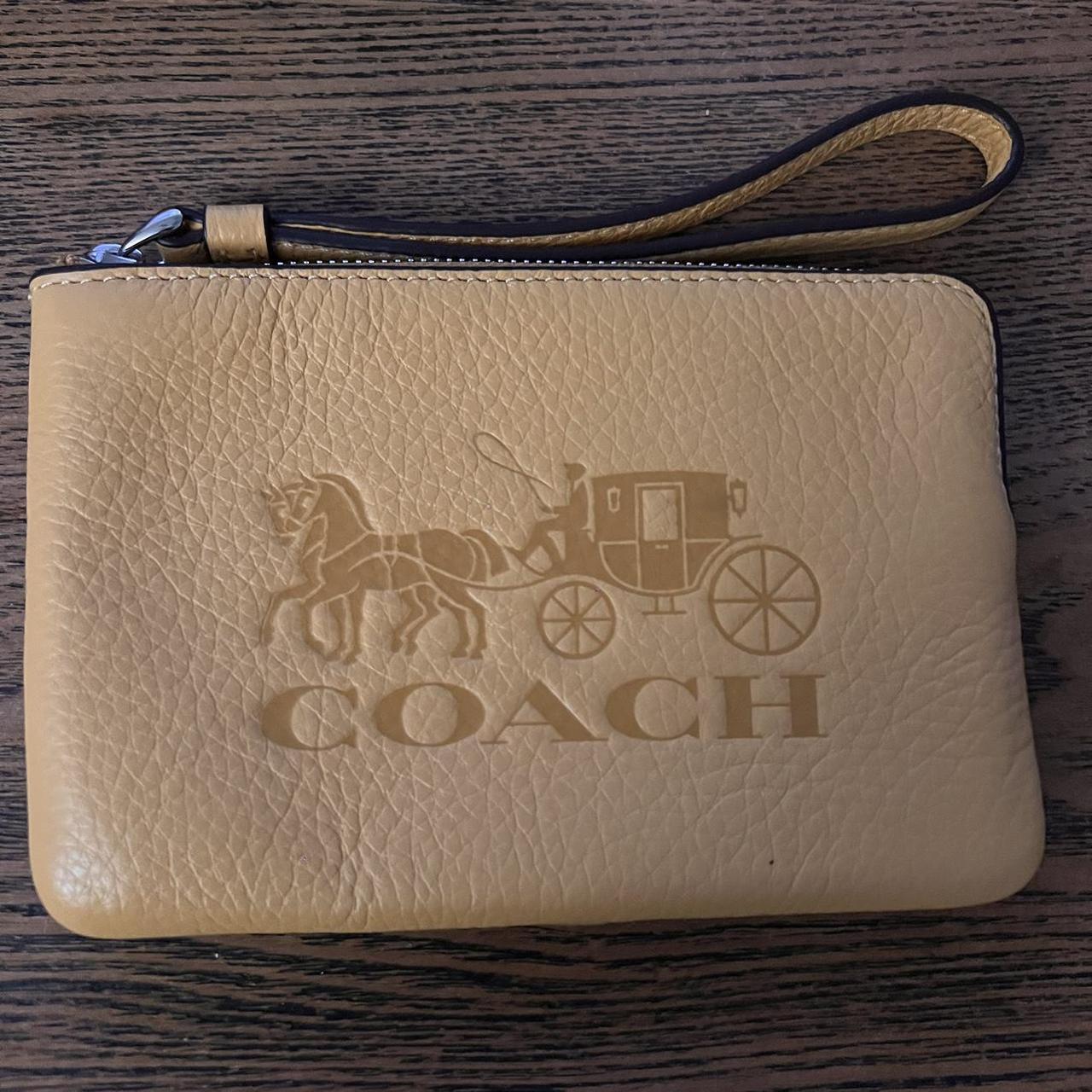 Genuine Coach Corner Zip Wristlet With Horse And Depop