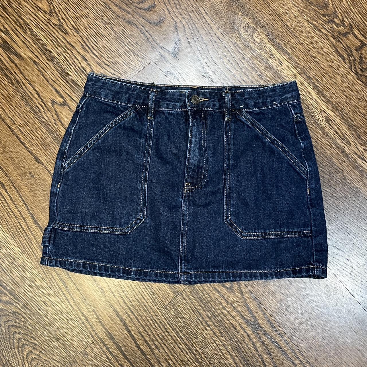 Glassons Dark Wash Denim Skirt Size AU 8 / US... Depop