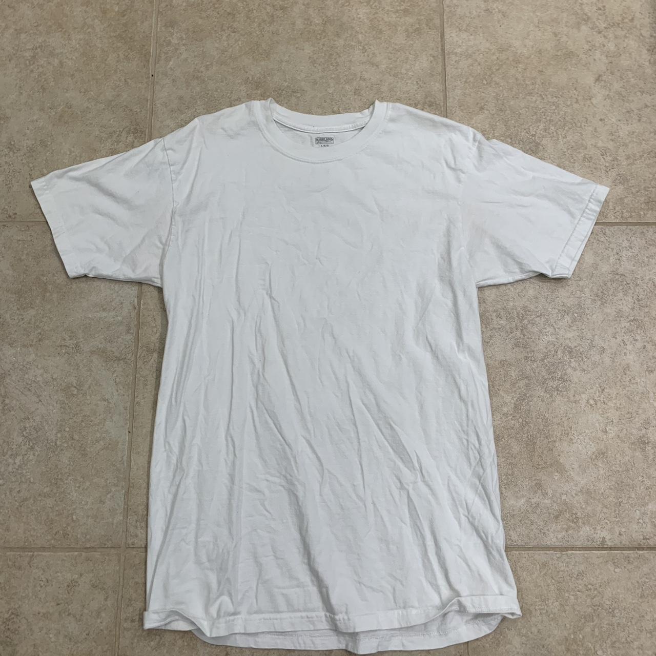 Kirkland men’s white tee. Good condition. Tall fit. - Depop