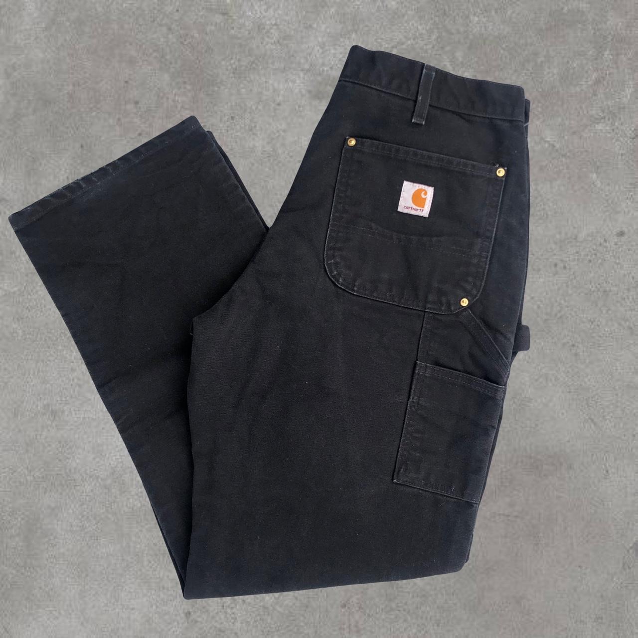 Carhartt Men's Black Jeans Depop