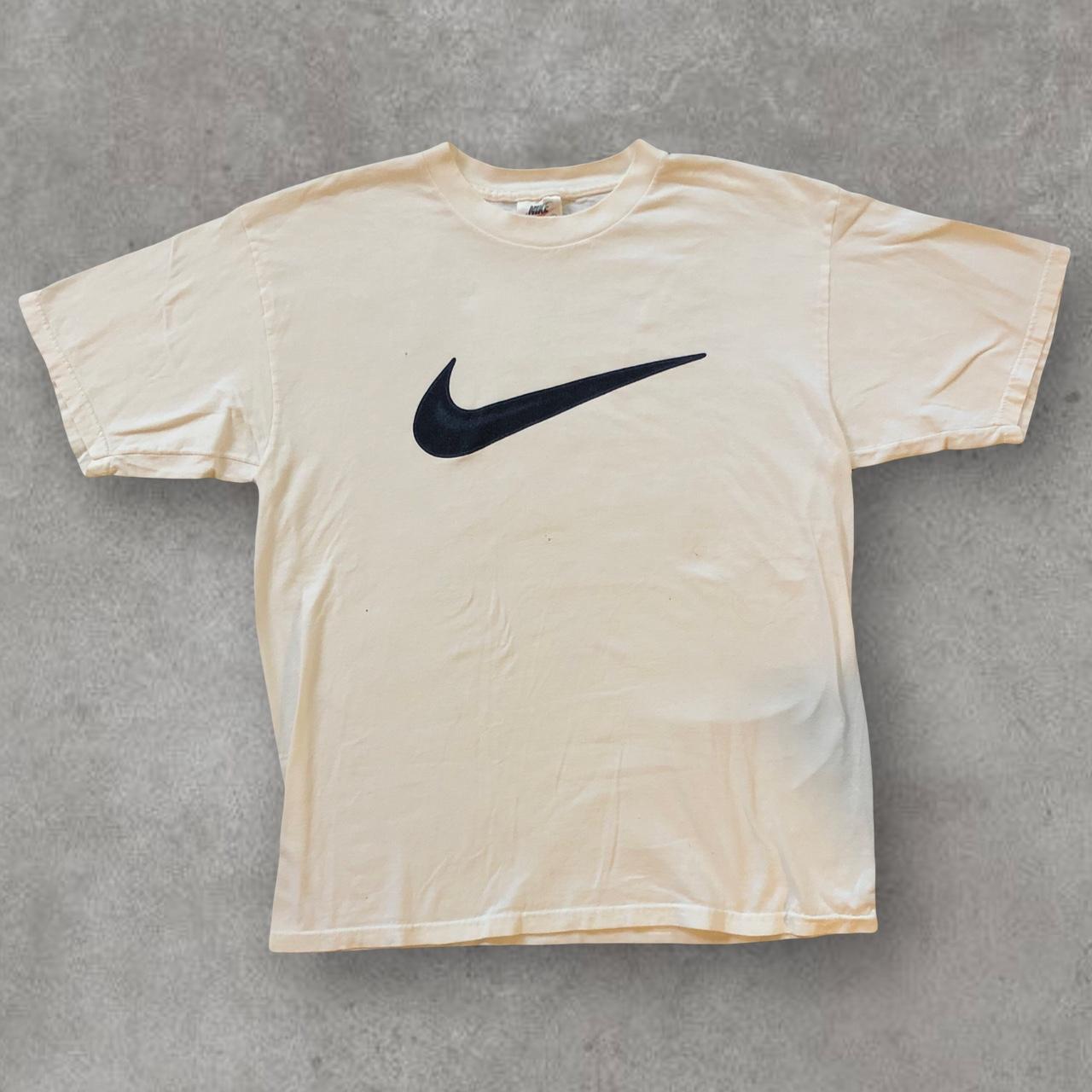 90s Nike Shirt, Center Swoosh Size Large 20” Pit... - Depop