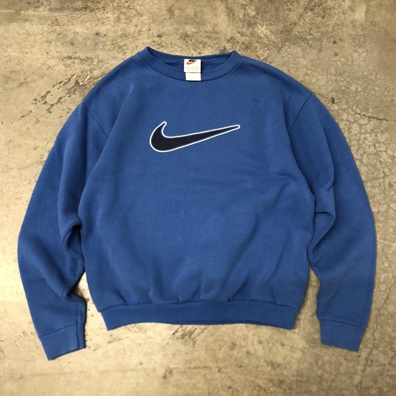 90s Nike Crewneck Sweatshirt Center Swoosh Tagged... - Depop