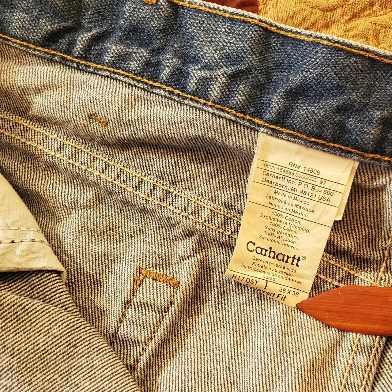 Carhartt WIP Men's Blue and Gold Jeans (3)