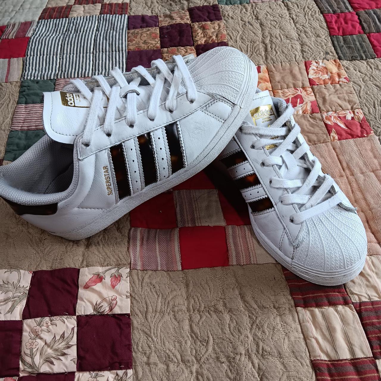 Ladies white leather adidas trainers deals