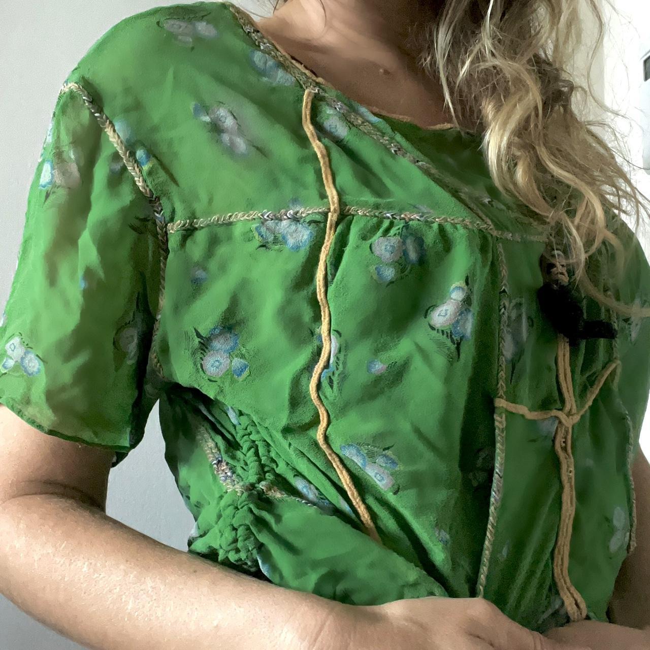 Isabel Marant Women's Green Blouse Depop