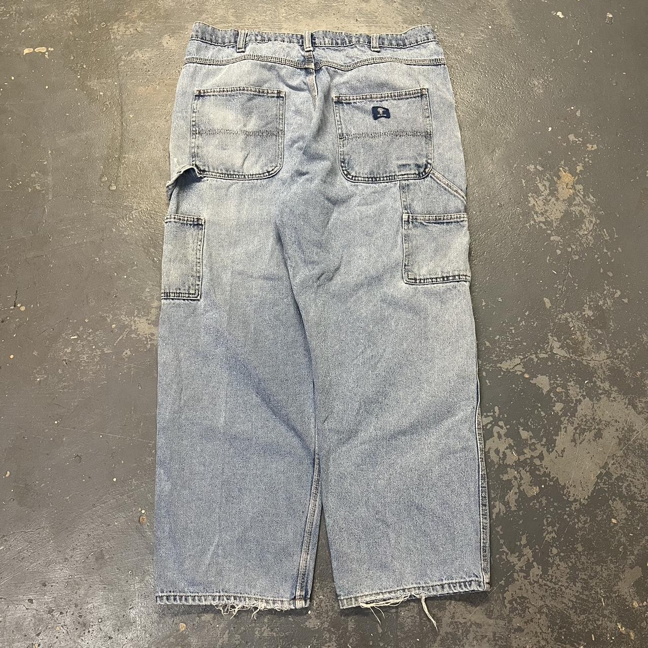 Vintage Baggy Faded Carpenter Jeans fits 34x28 NO... - Depop