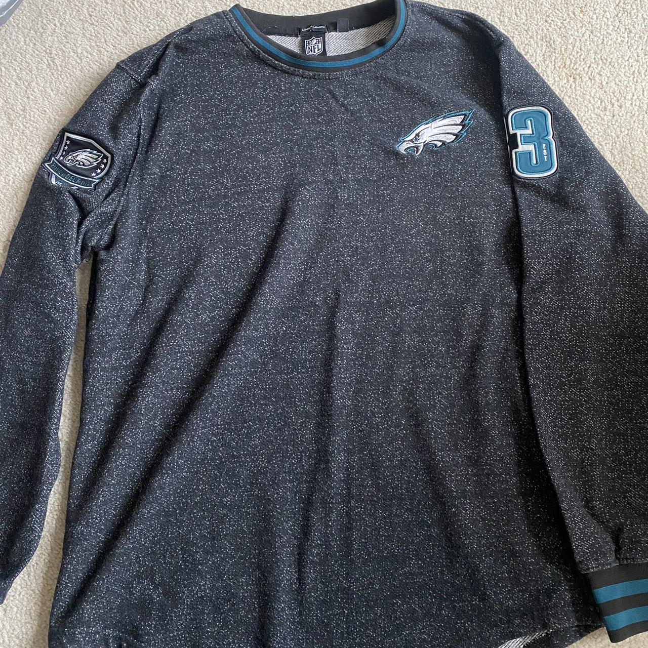 Philadelphia eagles white crewneck sweatshirt Size - Depop