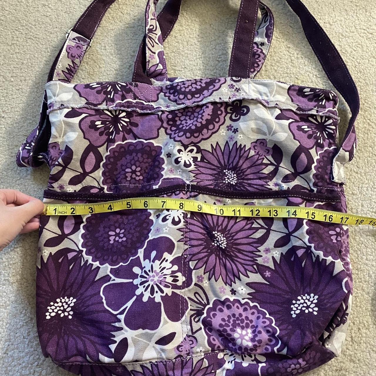 Purple Thirty One Retro Metro Tote Bag Floral Plum Depop