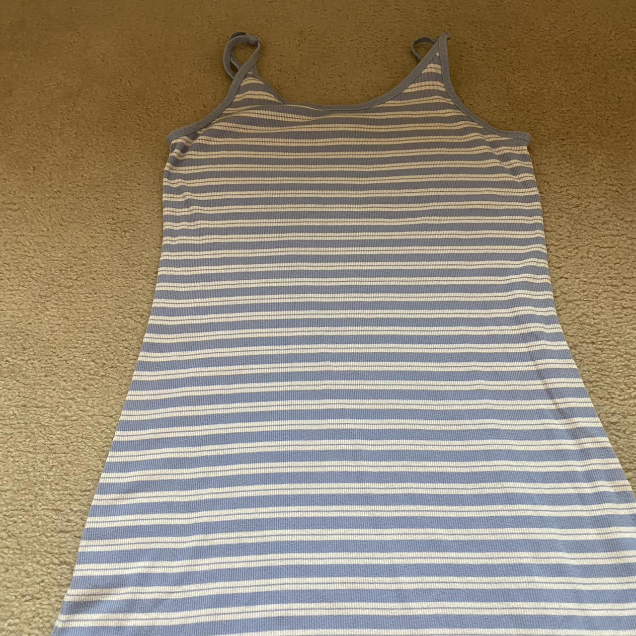 Tommy Hilfiger Women's White and Blue Dress | Depop