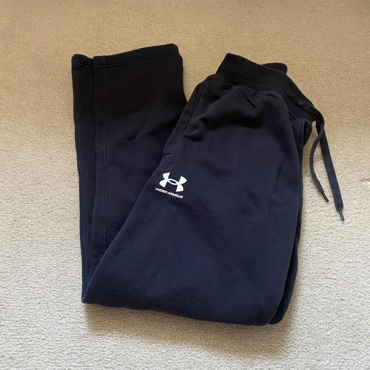 Under Armour Men's Black and White Joggerstracksuits Depop
