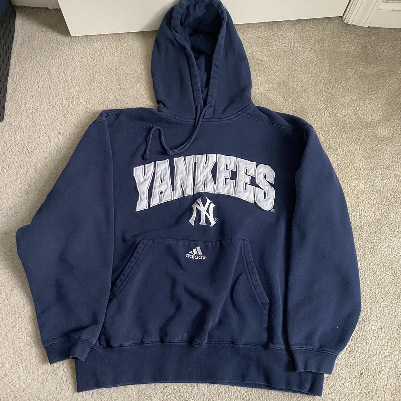 Adidas Men's Navy and White Sweatshirt | Depop