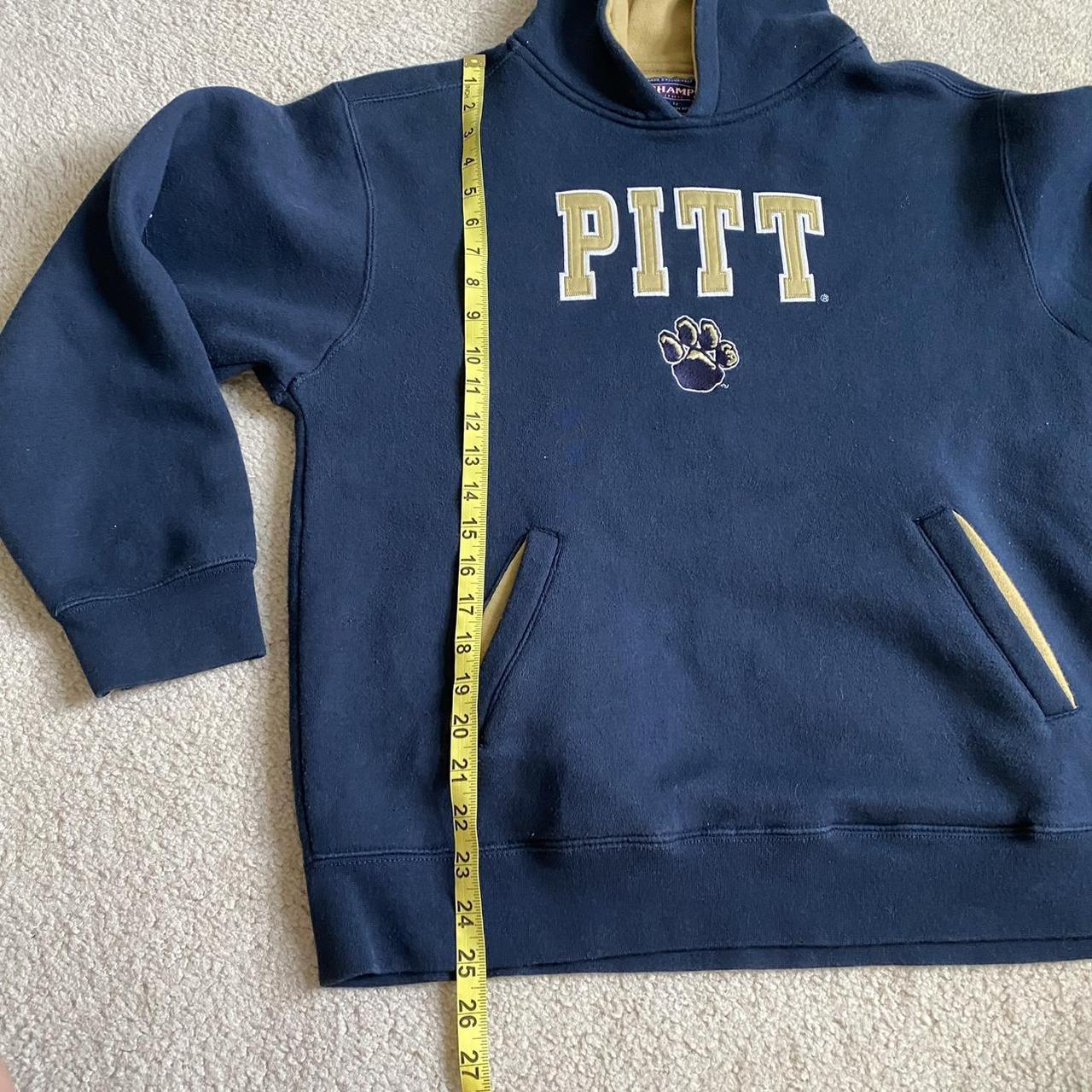 Champs Sports Men's Navy and Yellow Hoodie | Depop