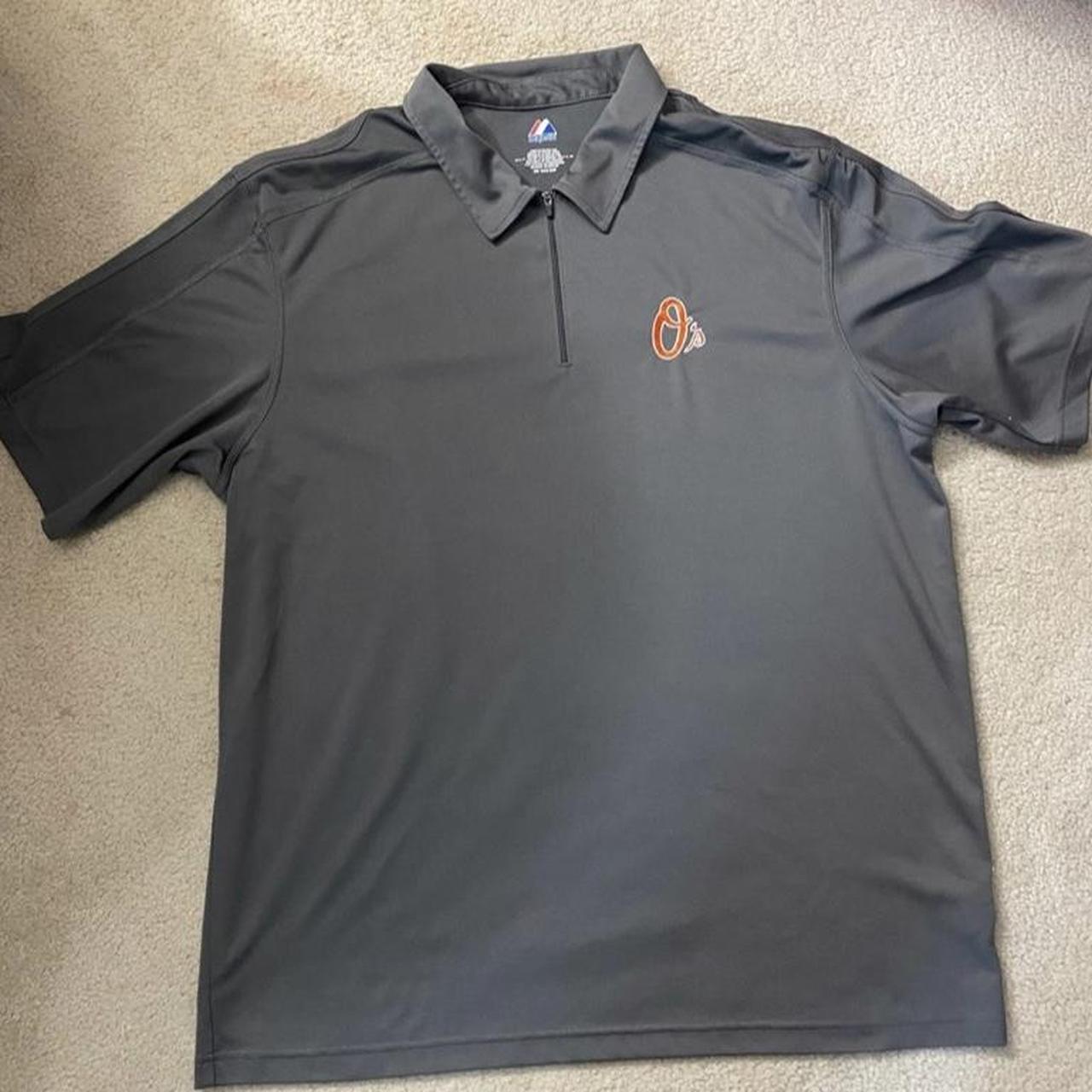 Baltimore Orioles Polo Shirt with Zipper. Size - Depop