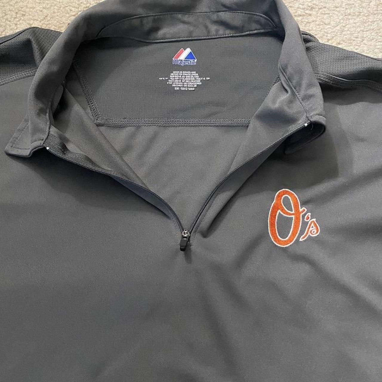 Baltimore Orioles Polo Shirt with Zipper. Size - Depop