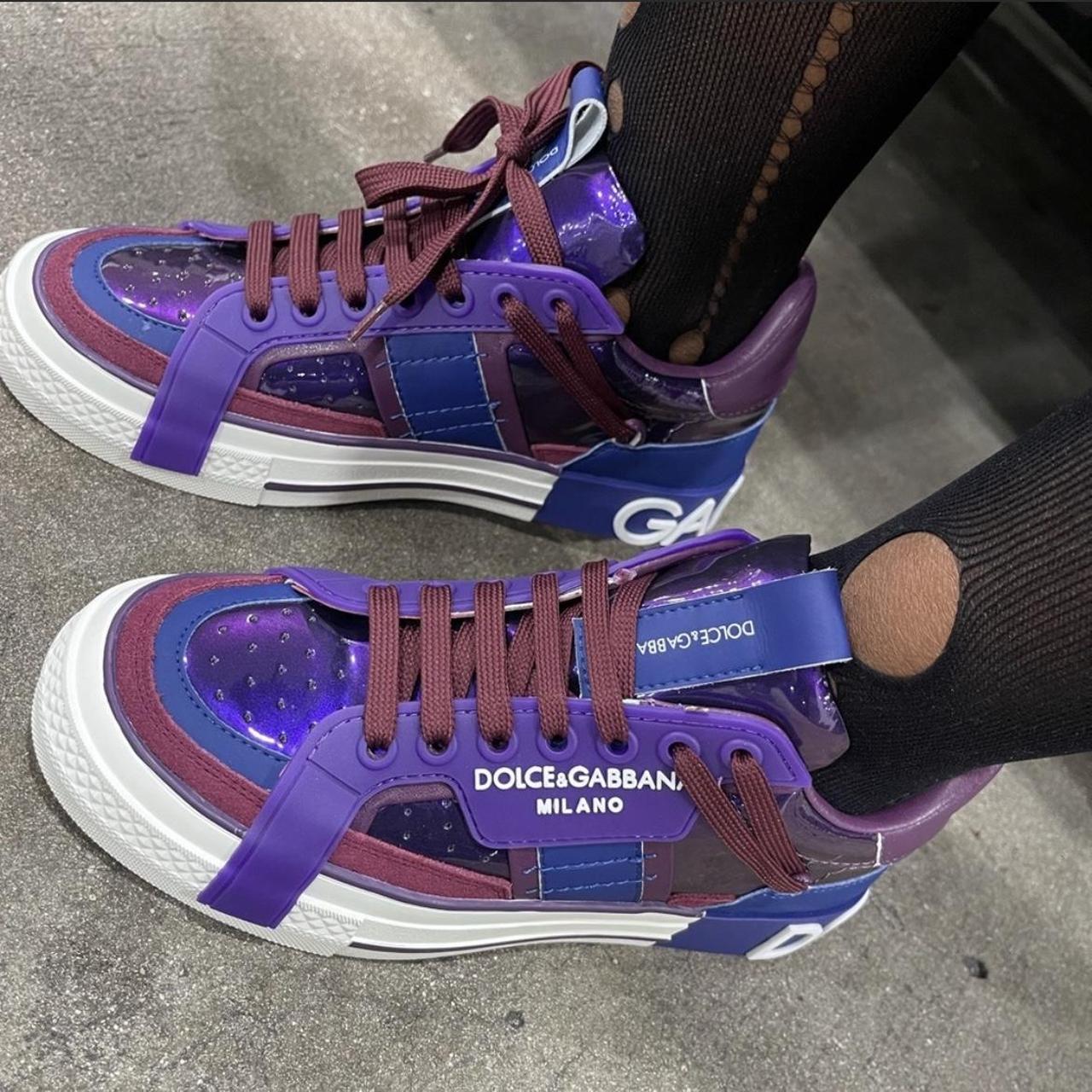 dolce gabbana purple sneakers