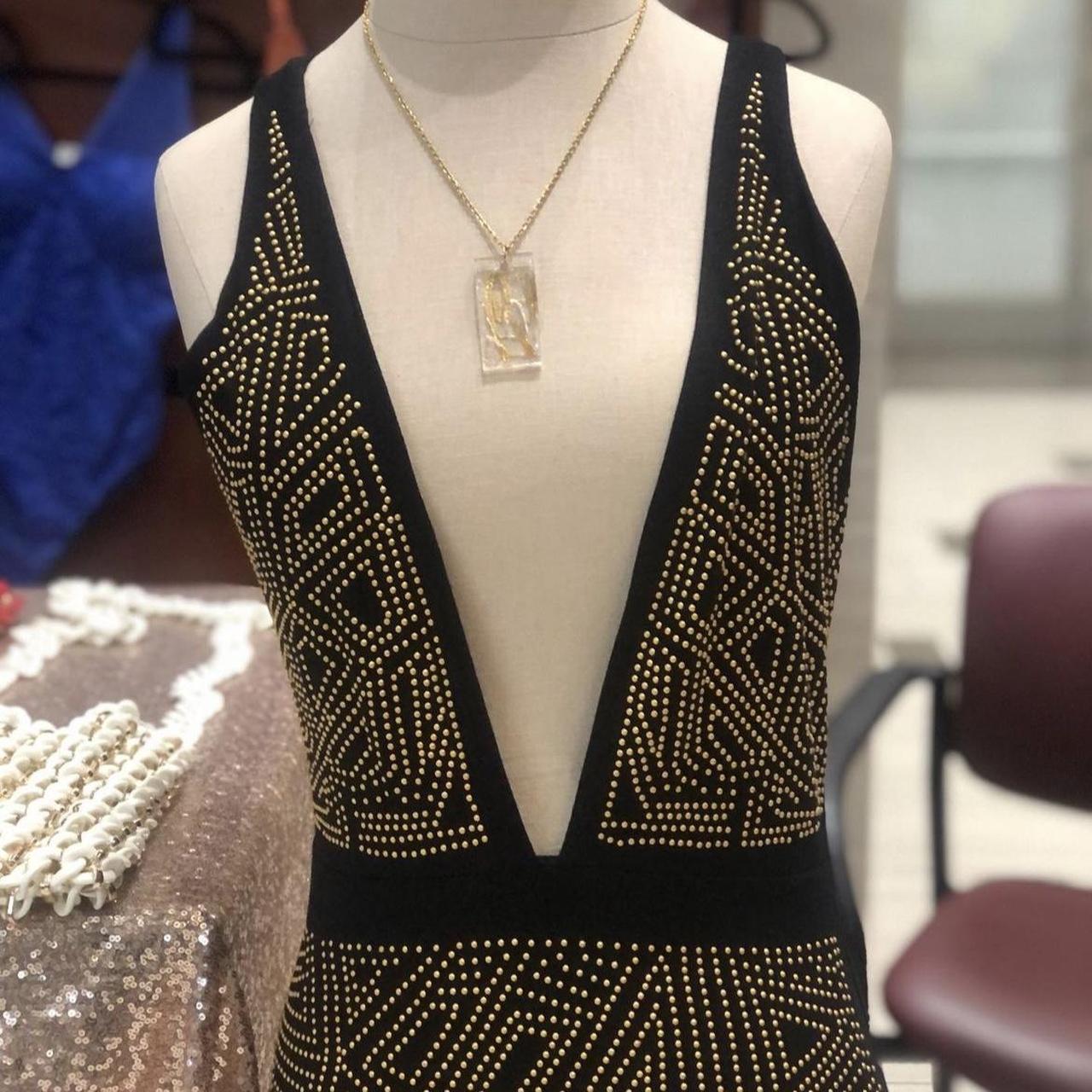 Sexy rhinestone bodysuit , deep cut , backless ,... - Depop